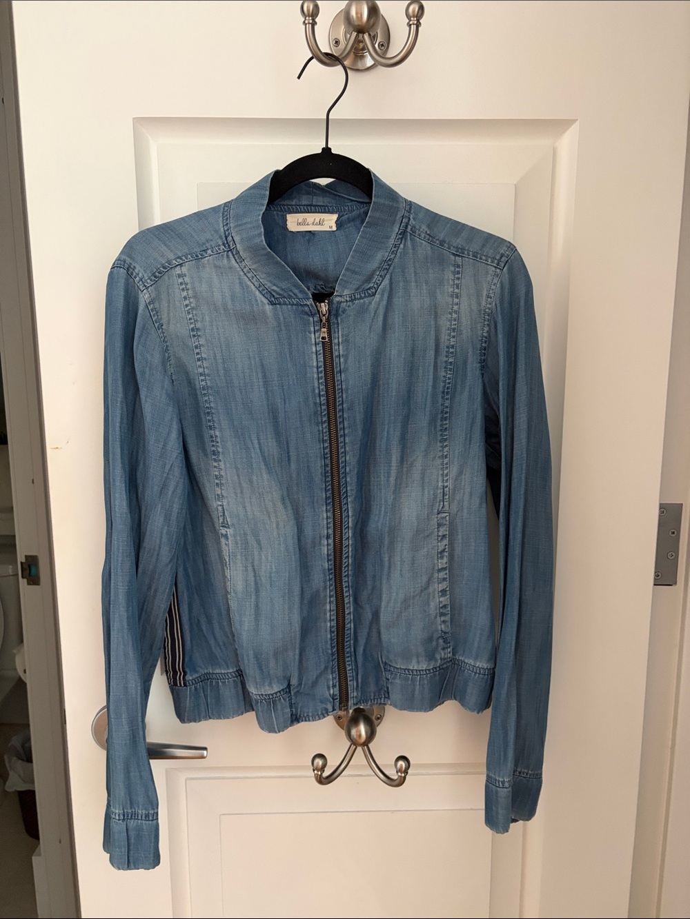 Bella Dahl Light Blue Denim Zip-Front Jacket